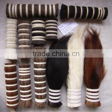 Horse mane hairs and horse tail hairs