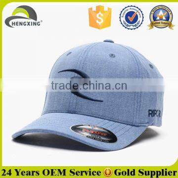 Denim 6 Panel Embroidery Flexfit Hats Wholesale