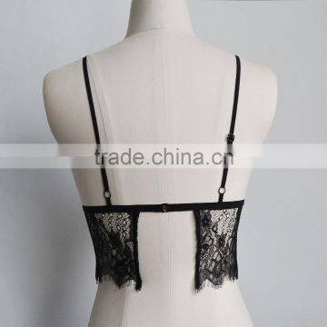 Wholesale Newly Design Lingerie Sexy Woman Lace Bustier Top Racerback Bralette