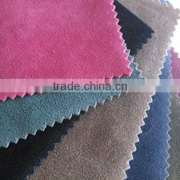 Double Flocking Leather for Shoes Upper, Textile Suede Leather With Flocked for Shoes
