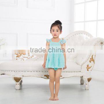 2016 Lace Swing Outfit Children Summer Clothes Pictures Beach Wear Clothes Fabric photo-2