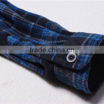 2016 Hot Sale Oem Service Menprinting Plaids Long Style Polar Fleece Jacket photo-6