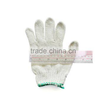 White Poly Cotton Knitted Safety Gloves photo-4
