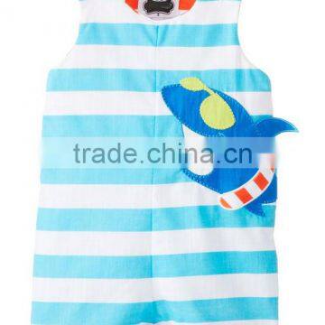 Applique Summer Wear Sleeveless Custom Infant Organic Cotton Newborn Cheap Wholesale Used Cute Animal Designer Baby Clothes photo-3