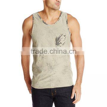 Design Custom Screen Printing 100 Cotton Bulk Wholesale Stringer Tank Top For Men photo-4