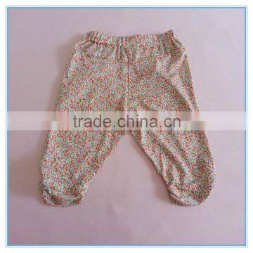 Factory Price Super Comfortable Cotton Fabric Children Girl's Leggings Stretch Colorful Pants Flower Printed Pants Trousers photo-2