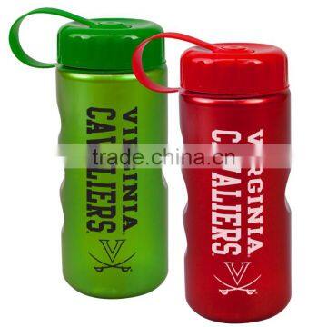 USA Made 22 oz Tritan Metalike Sports Bottle With Tethered Lid - metallic colors, BPA/BPS-free and comes with your logo