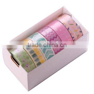 6 Colors Washi Tape One Set Colors Adhesive Paper Tape photo-4
