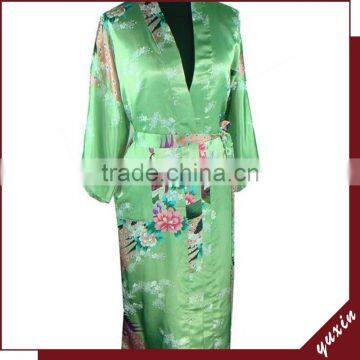 Peacock design Polyester Robes Pajamas For Woman Plus Size PC117