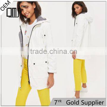 2017 OEM hot sale petite anti-wind jacket with patch pockets for women