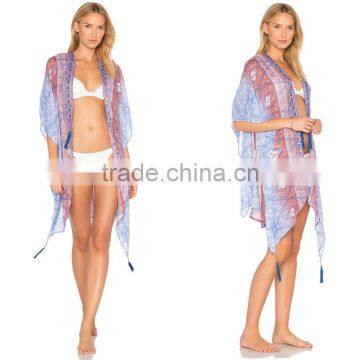 High Quality Viscose Ladies Beach Kimono Spf Clothing photo-4