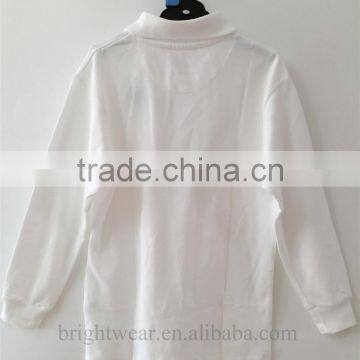 Pique School Uniform Polo Shirt With Long Sleeve and Rubber Printing