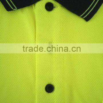 Men's Fluorescent Two-tone Protective Reflective Generic Segmented Tapes UPF Bulk Safety Polo Shirt photo-5