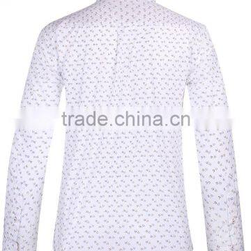 2017 Contrast Collar and Cuff Slim Fit Mens Shirt photo-3