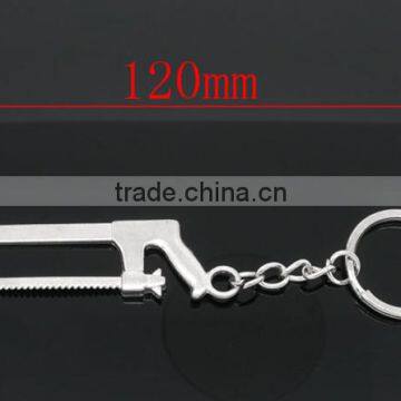 5 Silver Tone Hack Saw Charm Key Chains&Key Rings 120mm photo-2