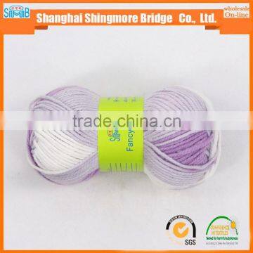 Knitted Yarns China Supplier Cheapest Wholesale Oeko Tex Certified 100% Acrylic Yarn, Space Dyeing Multicolor Yarn for Scarf photo-2