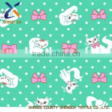 100% plain kids style printed poly/cotton fabric from china