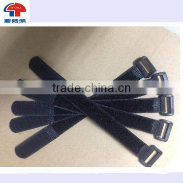 Customized Black Hook and Loop Adjustable Straps With Buckle photo-2