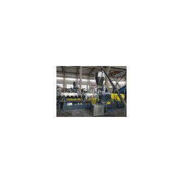PET flakes plastic recycling granulator machine with twin screw extruder