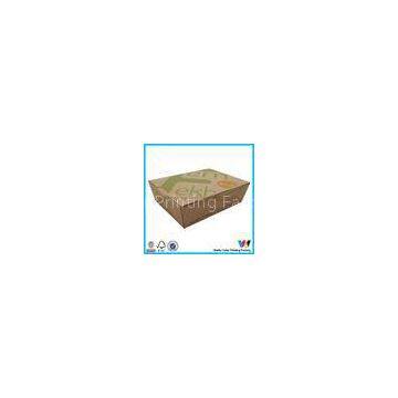 Standard Size Brown Kraft Paper Food Packing Boxes Support debossed / stamping