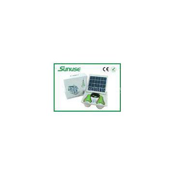 High brightness portable solar powered lighting systems with 9W solar panel and 2 bulbs