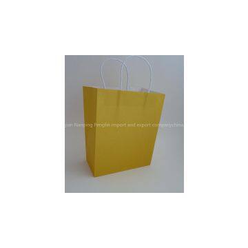 medium colored kraft paper bag-yellow