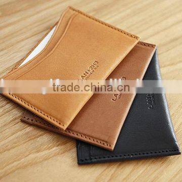 Soft Leather Business Name Card Case Slim Wallet Holder