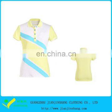 Fashion Designed Custom Colorblock Dri Fit Fitness Ladies Golf Polo