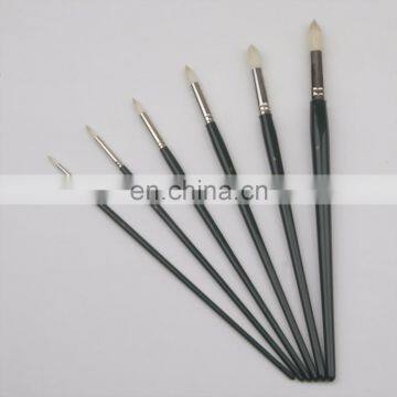 Round Head Artist Bristle Painting Brushes With Long Wood Handle