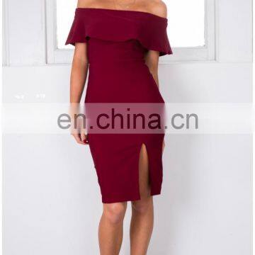 Sexy women clubwear bodycon stretchy cocktail party dress, off shoulder lace mini dress