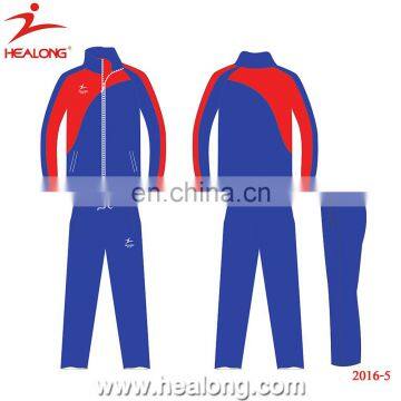 Healong 100% Tracksuit Fabric Design Your Own Sport Tracksuit