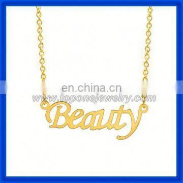 2014 unique jewelry beauty alphabet letter gold custom name brand fashion jewelry