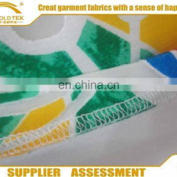 Shaoxing textile 2016 polyester spandex printing burn out scuba knitted fabric / air layer fabric