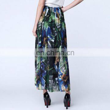 T-SK528 Wholesale Summer Printed Chiffon Bohemian Long Skirt for Women photo-2