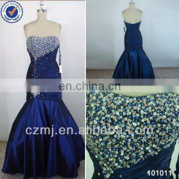 china manufacture crystal sequined beaded sweat heart prom dress