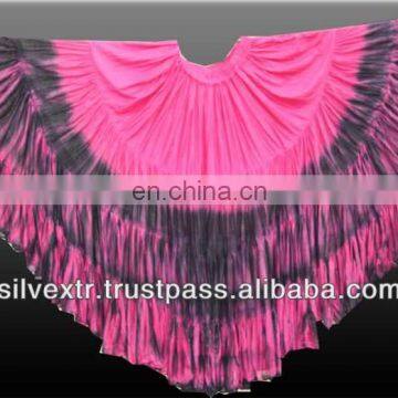 25YARDS TRIBAL BELLYDANCE WAVE TYE DYE 4 TIER SKIRT