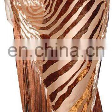 zebra print burnout velvet with rayon fring