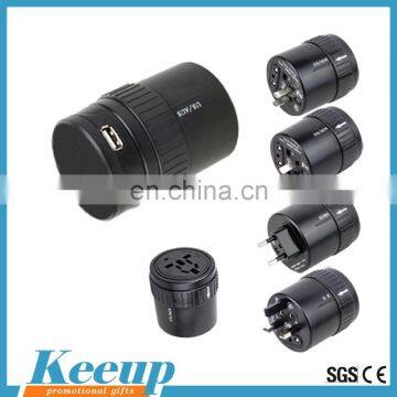 Commercial Application Non-Grounding Electrical Plug Type Cheap multi travel adapter with USB