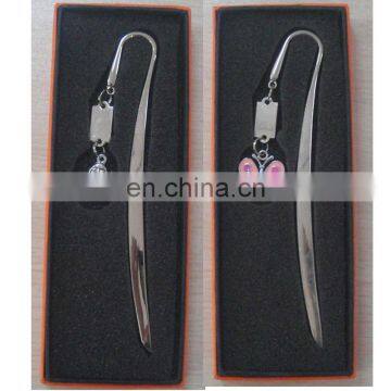 Zinc Alloy bookmark with charm logo metallic logo