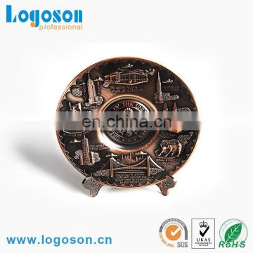 High Quality Cheap Custom Antique Copper Souvenir Metal Plate