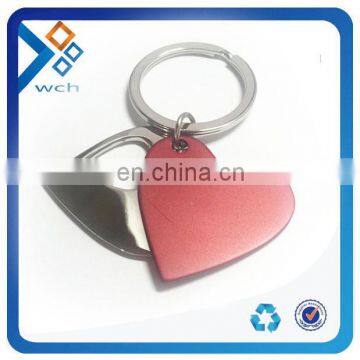 engraved logo heart shape keychain