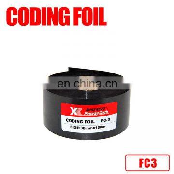 XinXiang Fineray Supply high quality and competiticve price Hot stamping foil size for FC3 25mm*122m