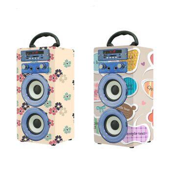 Wonderful Sound Rechargeable 1200mah Wireless Karaoke Party Speaker Outdoor Music System With USB/AUX/TF Card/Microphone photo-3