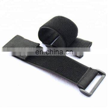 Elastic hook and loop Strap with plastic buckle