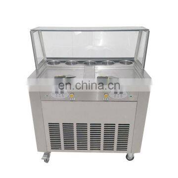 Thailand Double Pans Frying Ice Cream Roll Fried Ice Cream Roll Machine photo-6
