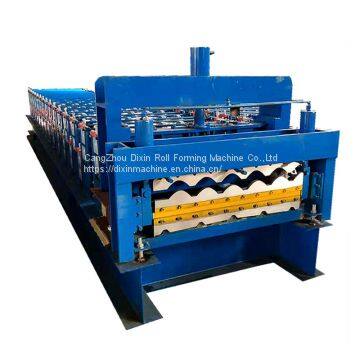 Bamboo color glazed tile trapezoidal roof sheet roll forming machine