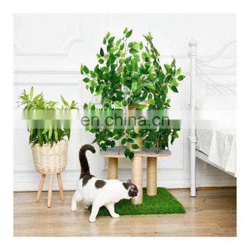 Cute style small size cat climbing frame animal bug shape cat scratching tree post pet toy