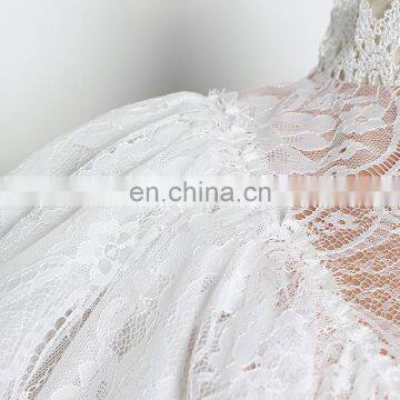 TWOTWINSTYLE Shirts For Women Butterfly Short Sleeve Loose Ruffles Hollow Out Irregular Hem Casual Lace photo-6