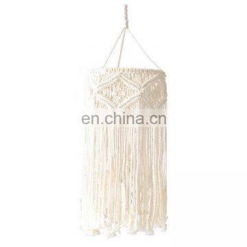 2019 New Modern Home Decor Handmade Macrame Hanging 100% Cotton Macrame Lamp Shade photo-3