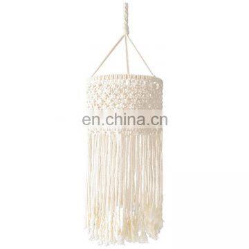 2019 New Modern Home Decor Handmade Macrame Hanging 100% Cotton Macrame Lamp Shade photo-4